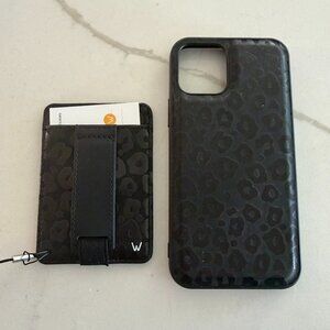 iPhone 12 pro Walli case Blacked Out Leopard Magnetic Case and Wallet